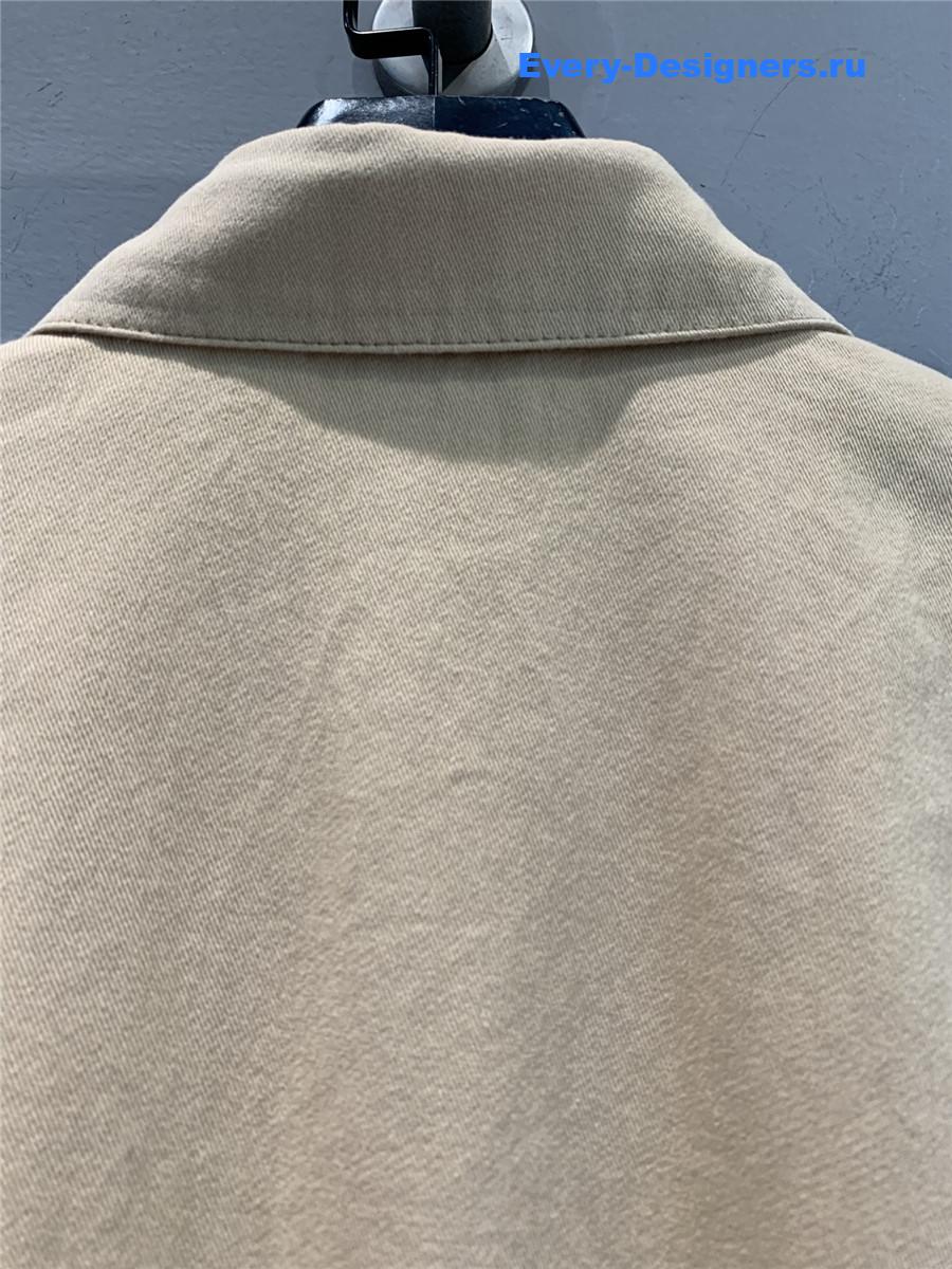 Miu Miu Denim Blouson Jacket Beige