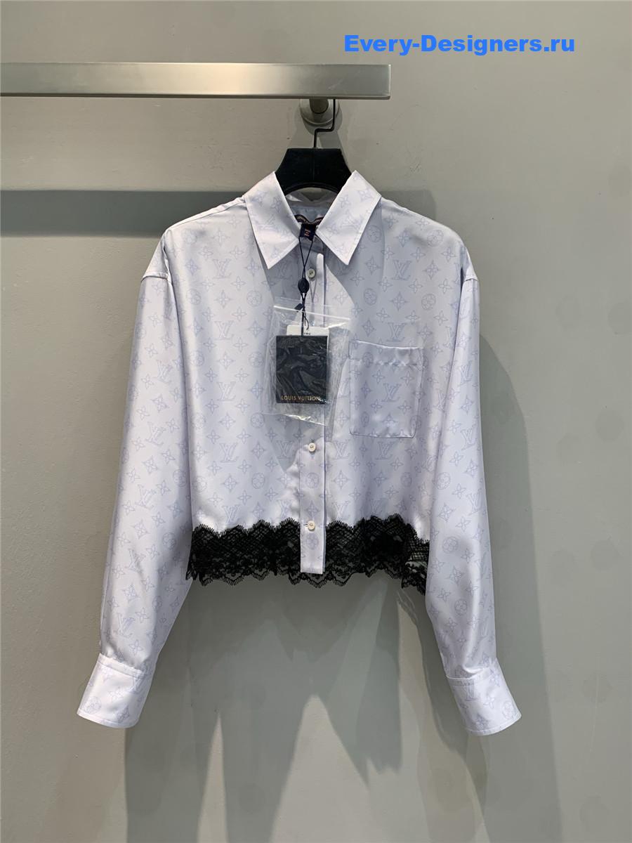 l0vis Vvtt0n mahina lace trim shirt