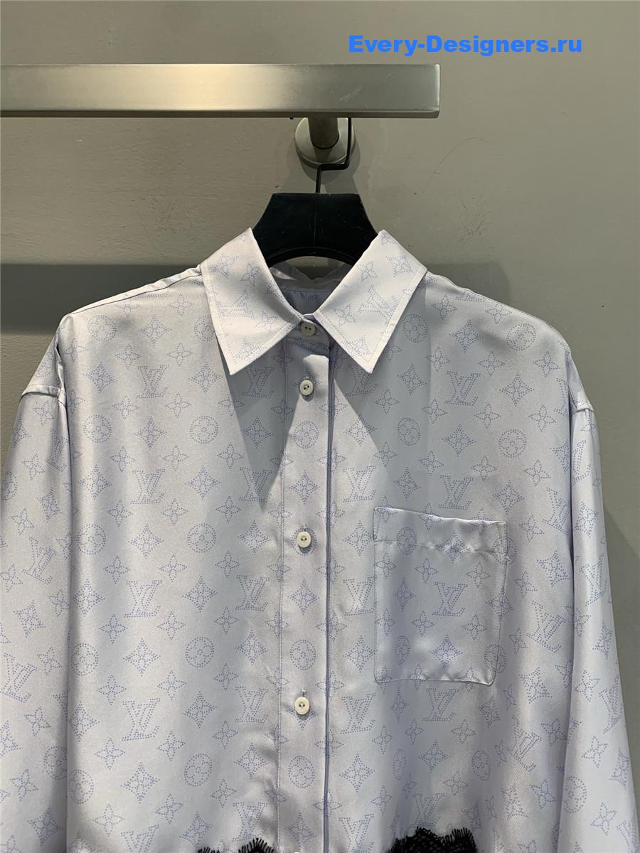 l0vis Vvtt0n mahina lace trim shirt