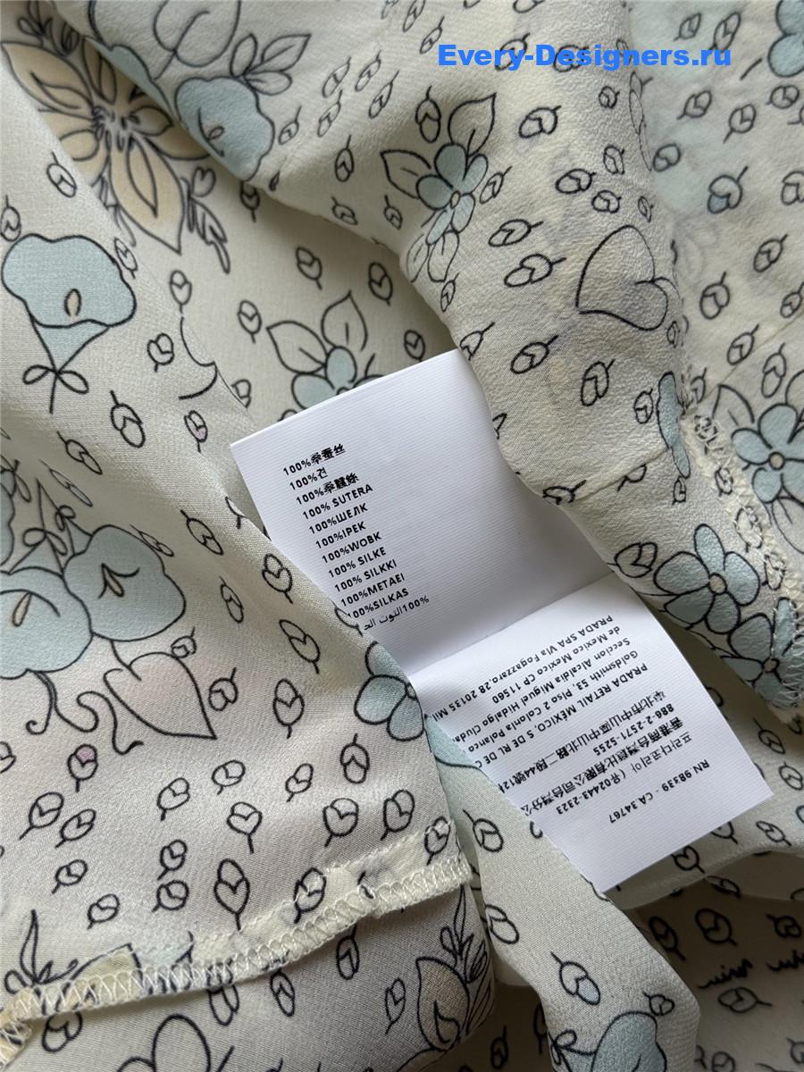 Miu Miu White Crêpe de Chine Dress