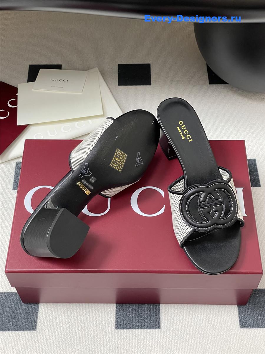 Gvc*1 interlocking g black mules