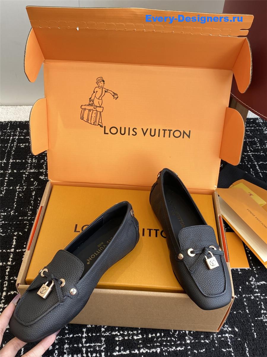 l0vis Vvtt0n gloria flat black loafers