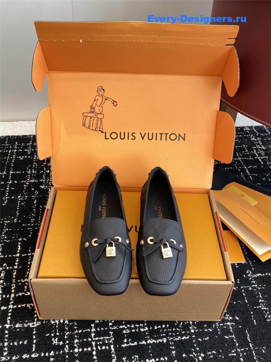 l0vis Vvtt0n gloria black loafers
