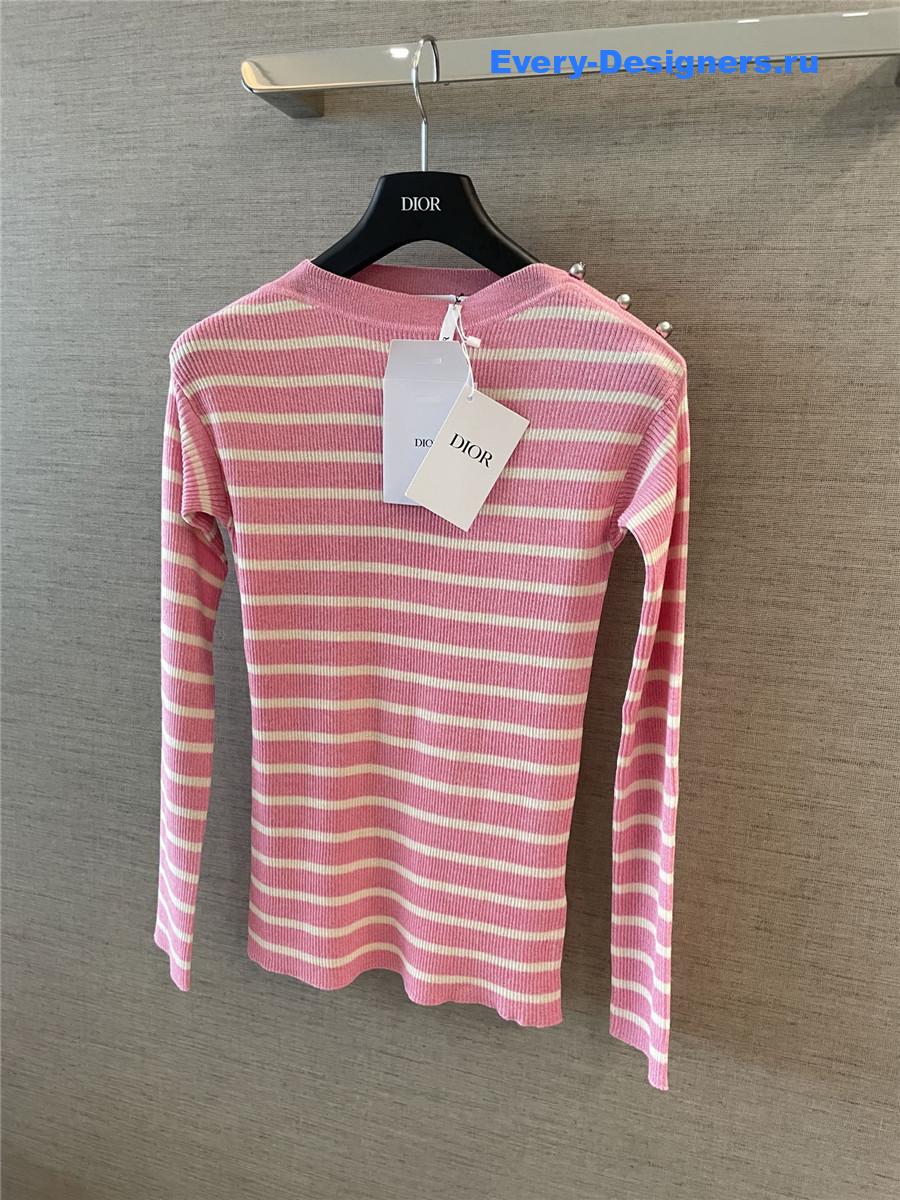 D10riviera striped linen-silk sweater