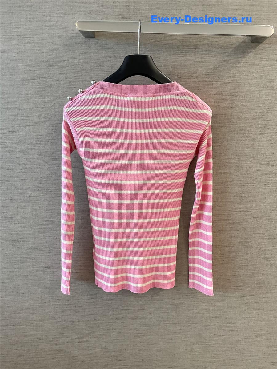D10riviera striped linen-silk sweater