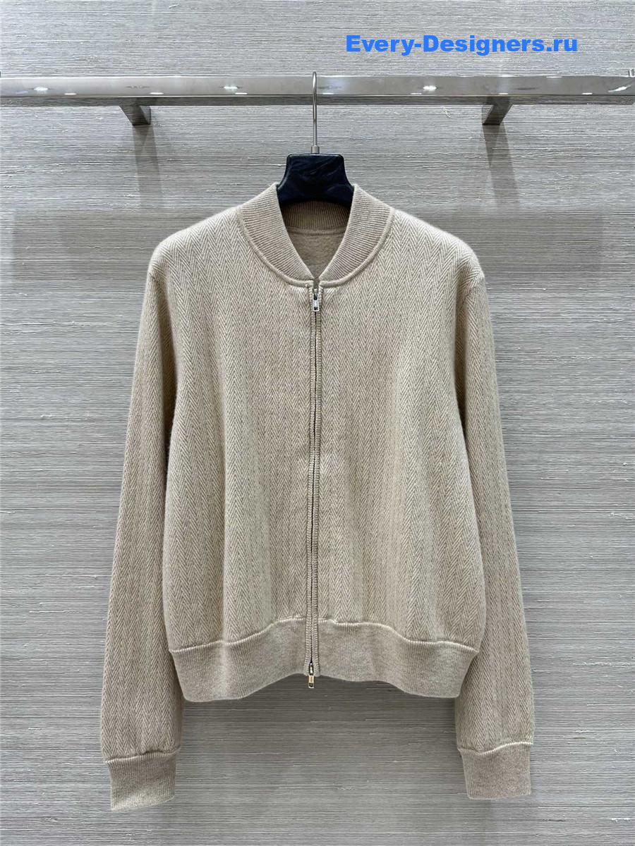 L0r0 P1ana zip beige cashmere suit