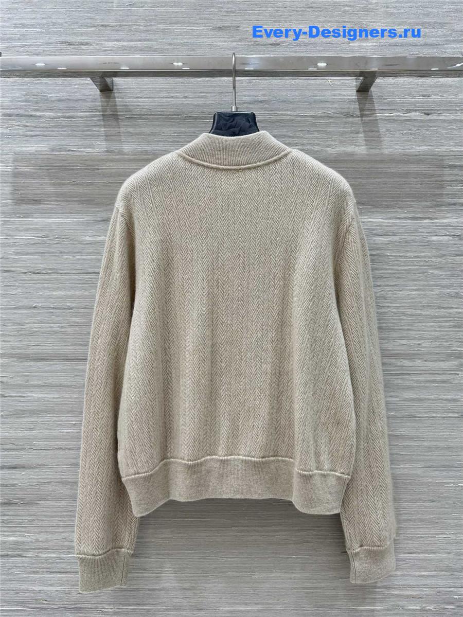 L0r0 P1ana zip beige cashmere suit