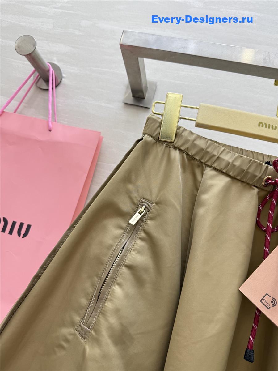 Miu Miu Clay Grey Technical Skirt