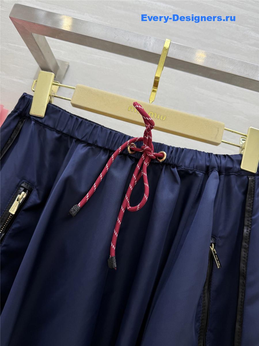 Miu Miu Navy Technical Skirt