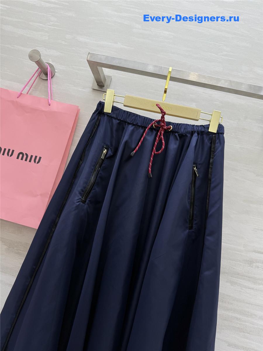 Miu Miu Navy Technical Skirt