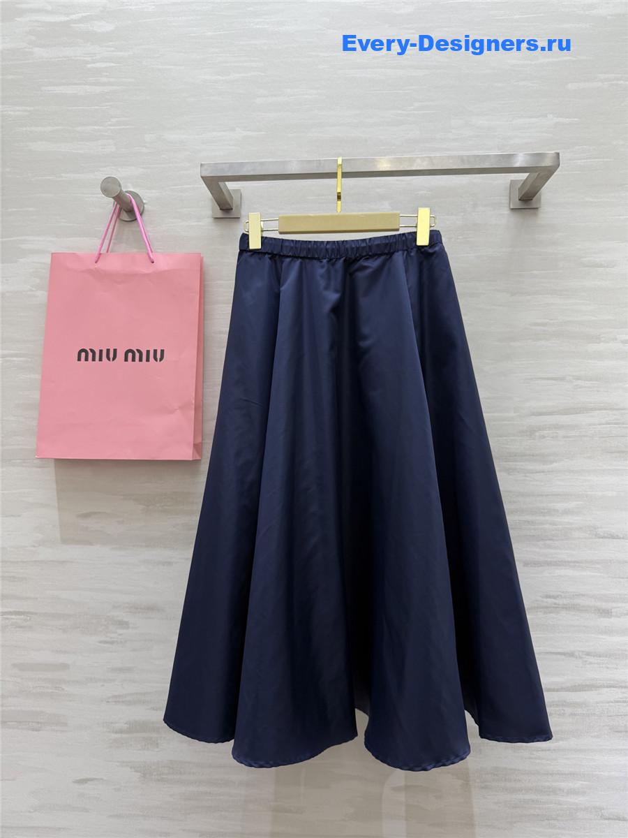 Miu Miu Navy Technical Skirt