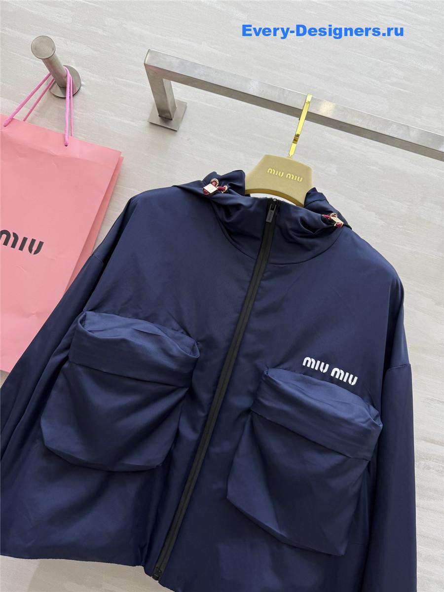 Miu Miu Navy Technical Canvas Jacket