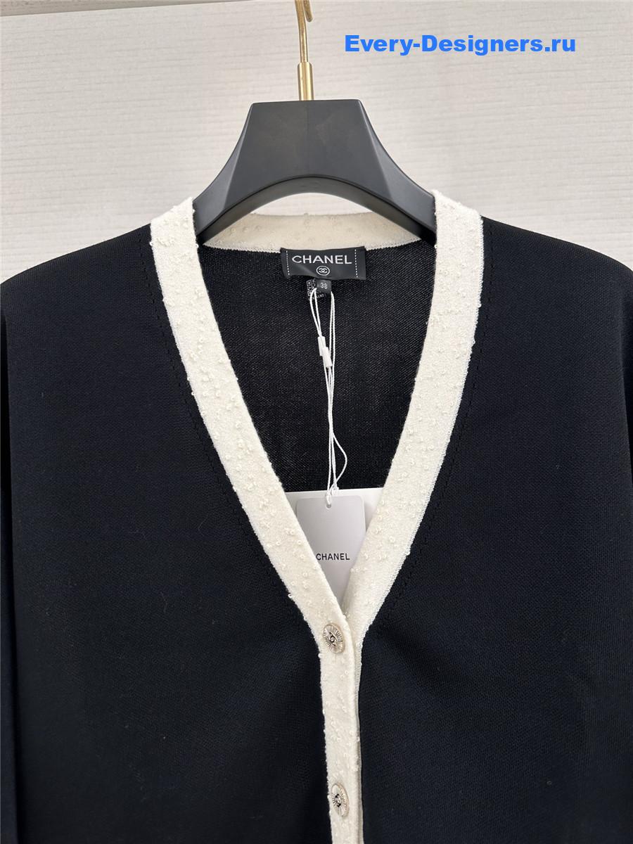 Ch**el black & white knitted jacket