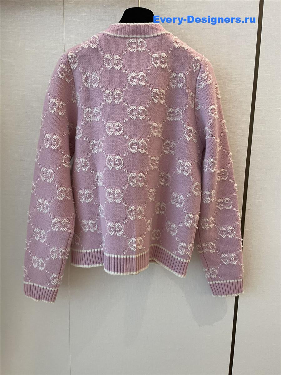Gvc*1 gg jacquard cardigan in pink