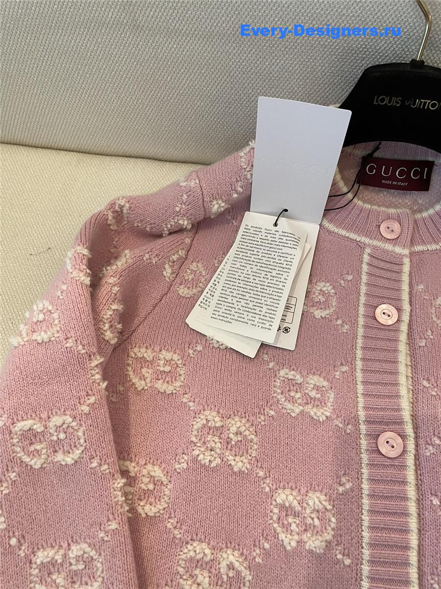 Gvc*1 gg jacquard cardigan in pink
