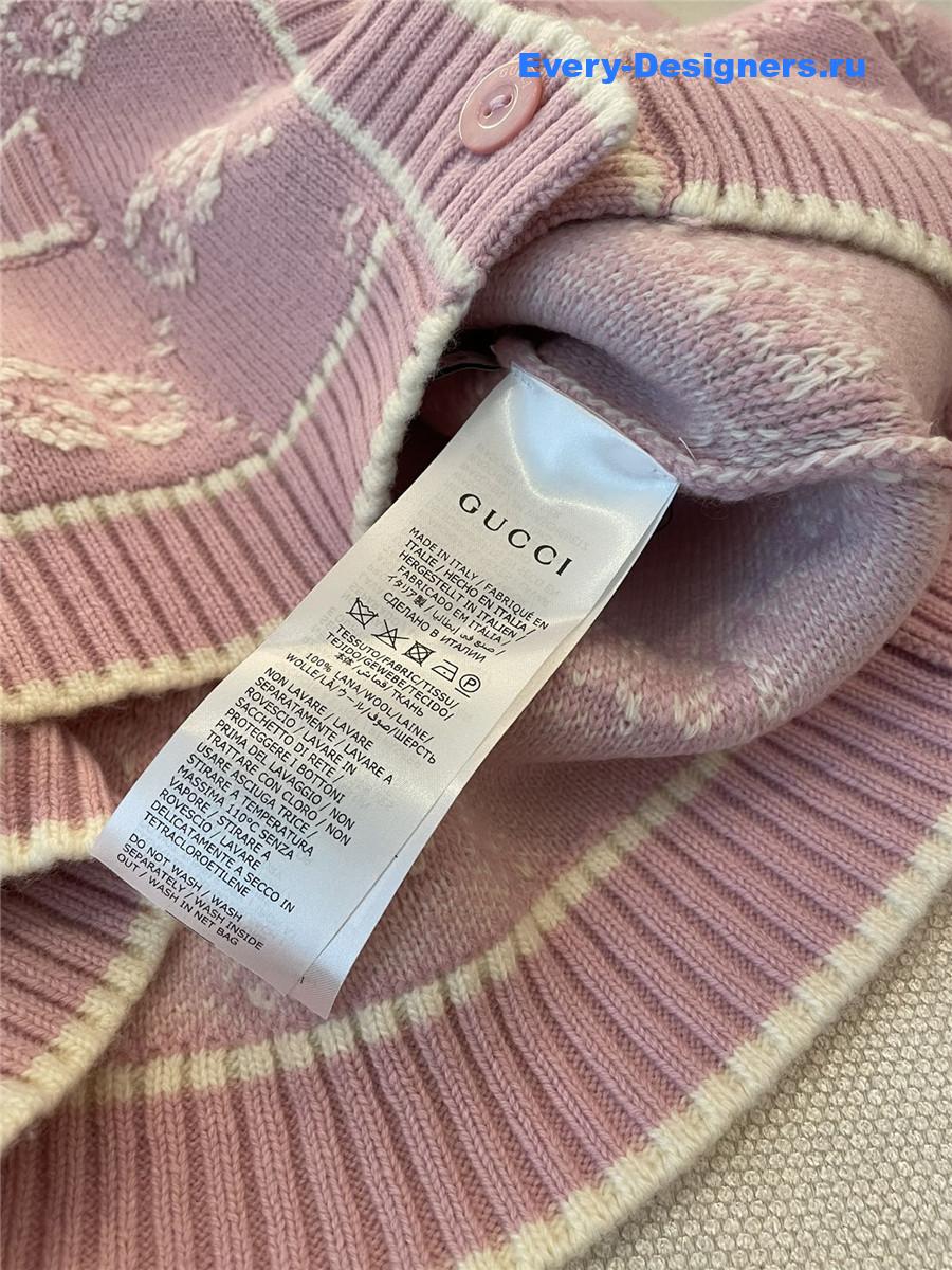 Gvc*1 gg jacquard cardigan in pink