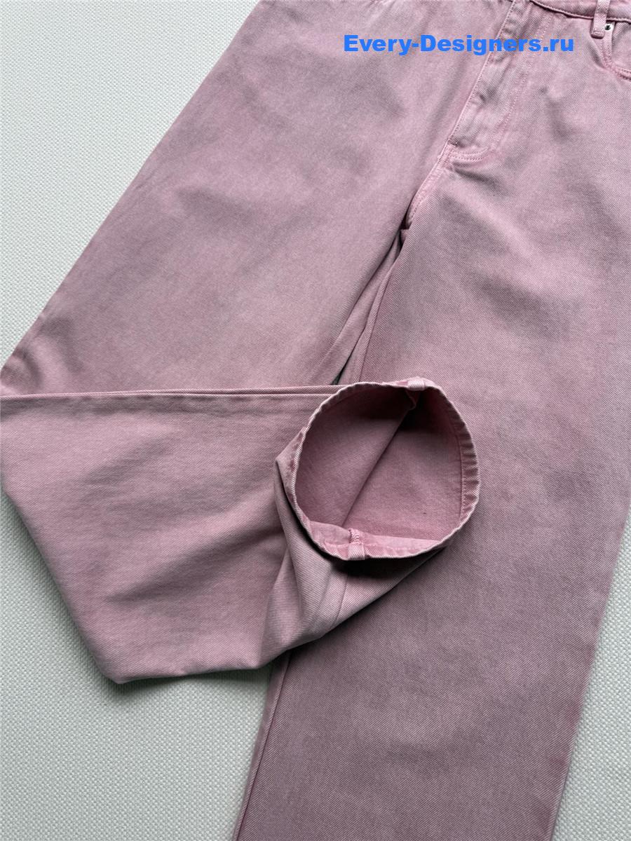 Miu Miu Pink Washed High-Waist Jeans