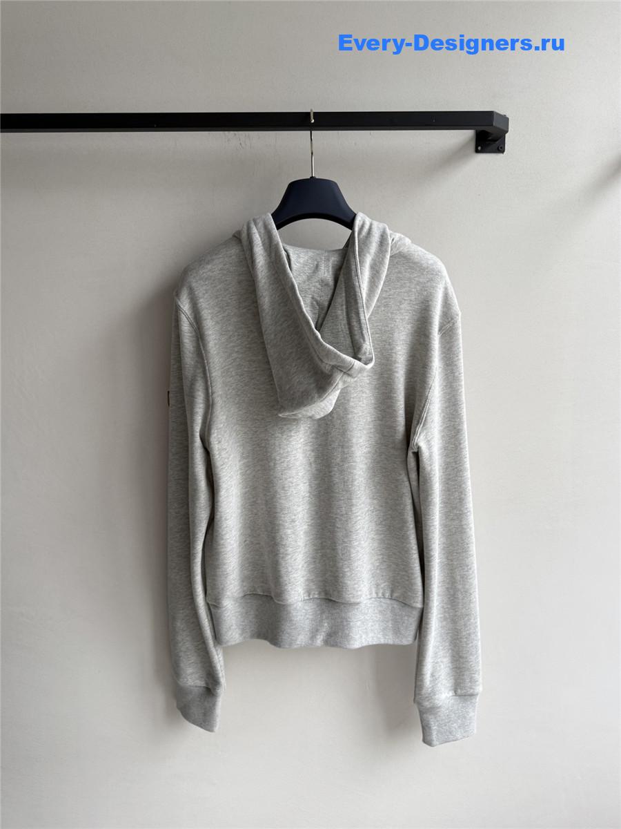 l0vis Vvtt0n gray leather accent hoodie