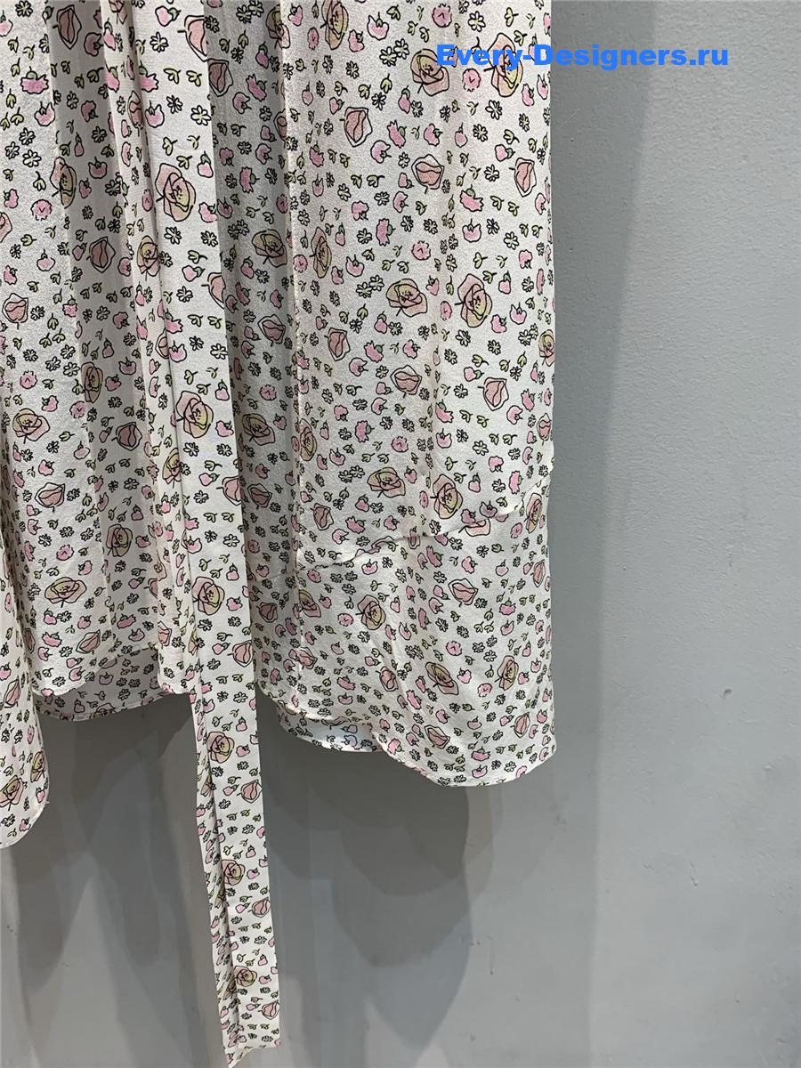 Miu Miu Crêpe de Chine Long Dress