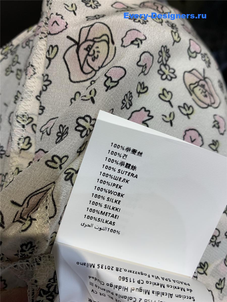 Miu Miu Crêpe de Chine Long Dress