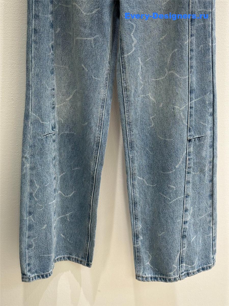 Ch**el vintage washed high-waist jeans
