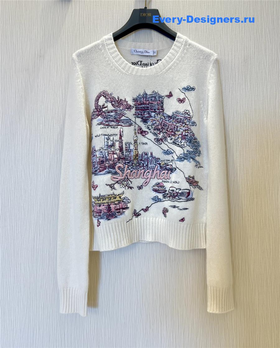 D10r souvenir embroidered cashmere sweater