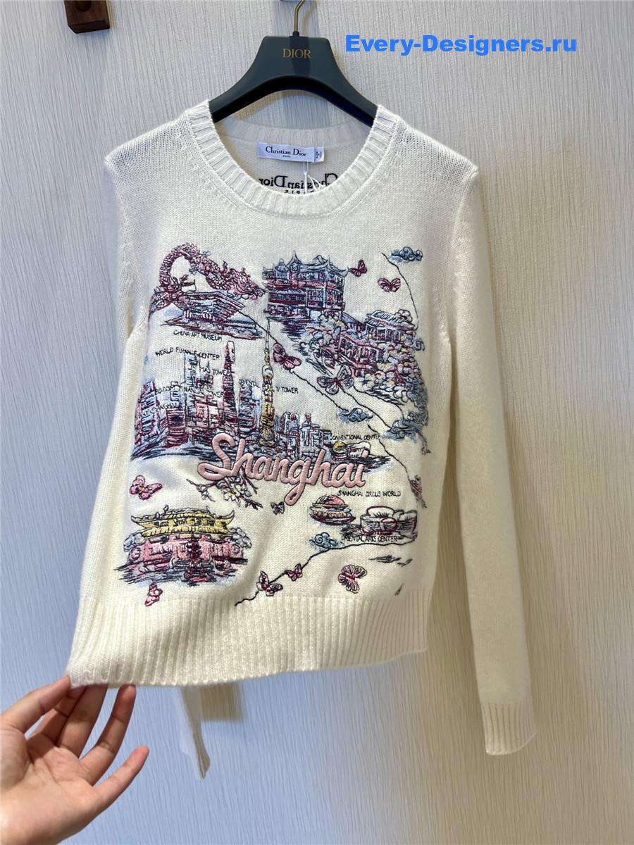 D10r souvenir embroidered cashmere sweater