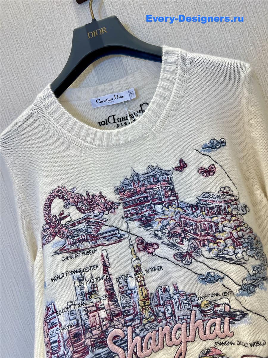 D10r souvenir embroidered cashmere sweater