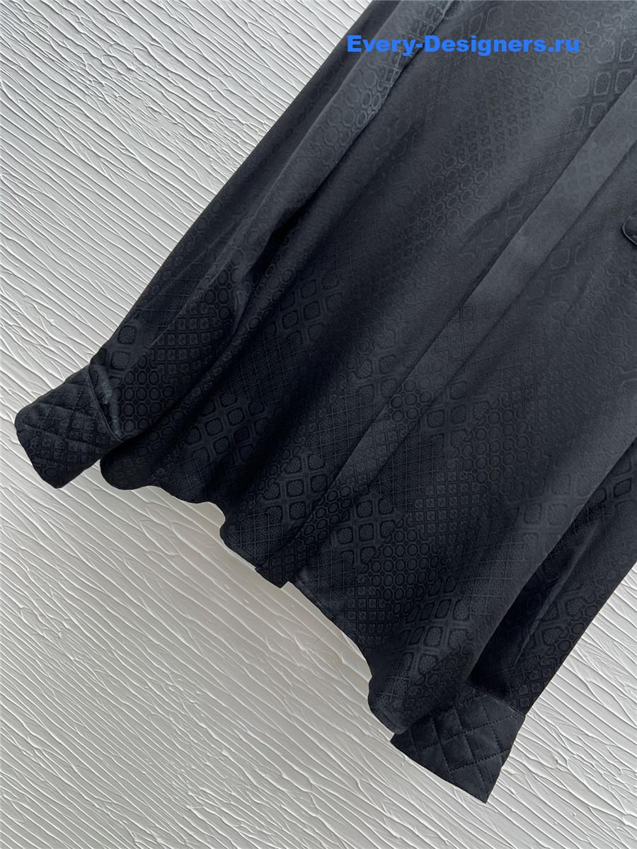 Ch**el flocked black silk shirt