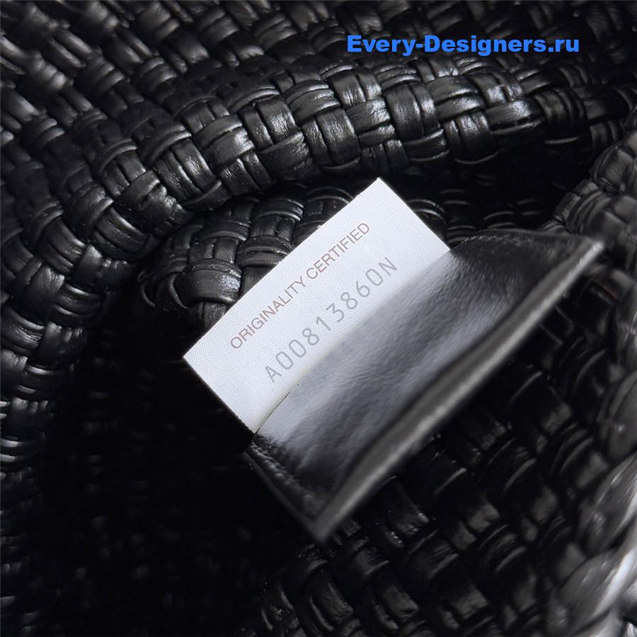 b0tt*ga Ven*ta black tosca intreccio leather shoulder bag