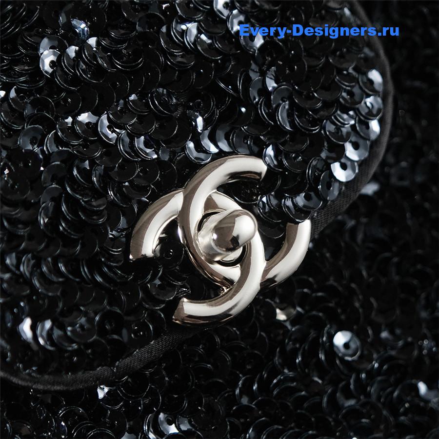 Ch**el black sequins kelly bag