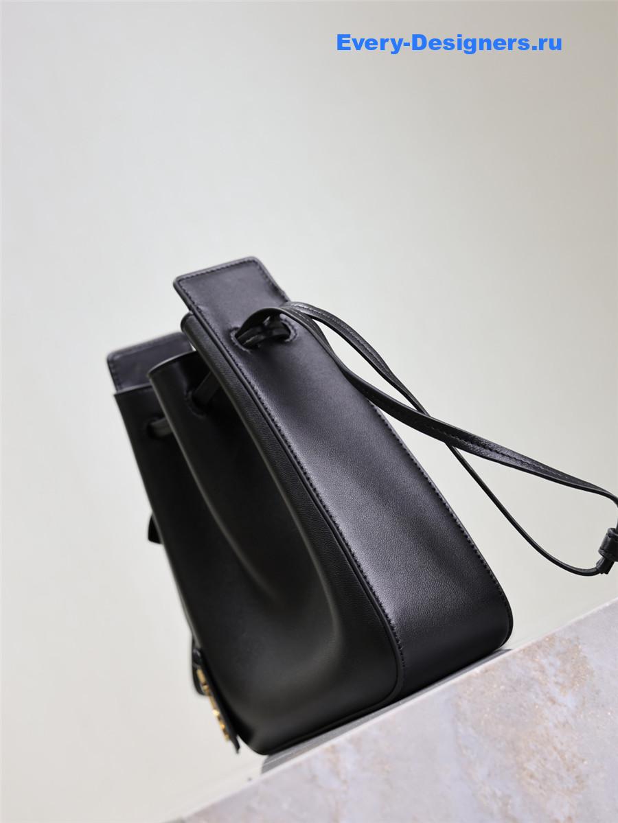 Sa1nt Lau*nt black leather bucket bag
