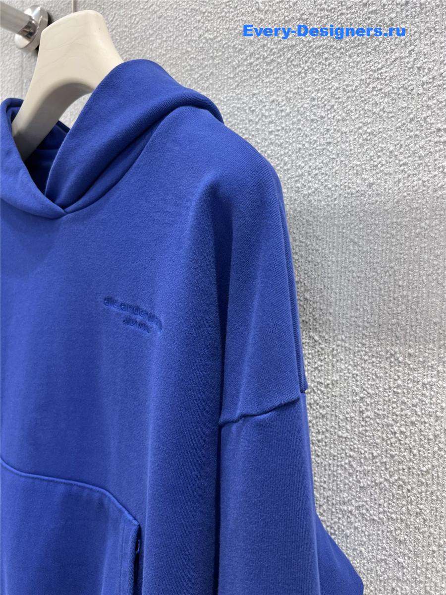 A1exa*der wang blue bubble-logo hoodie