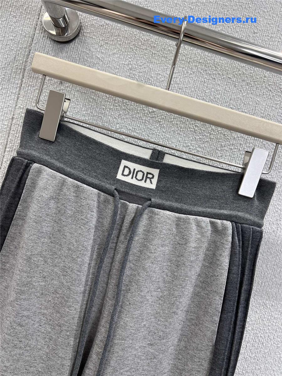 D10r gray letter waistband sports pants