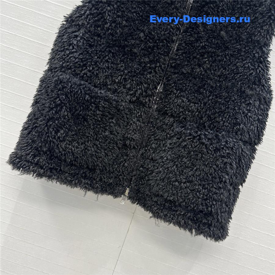 Moncler Black Planeze Teddy Down Vest