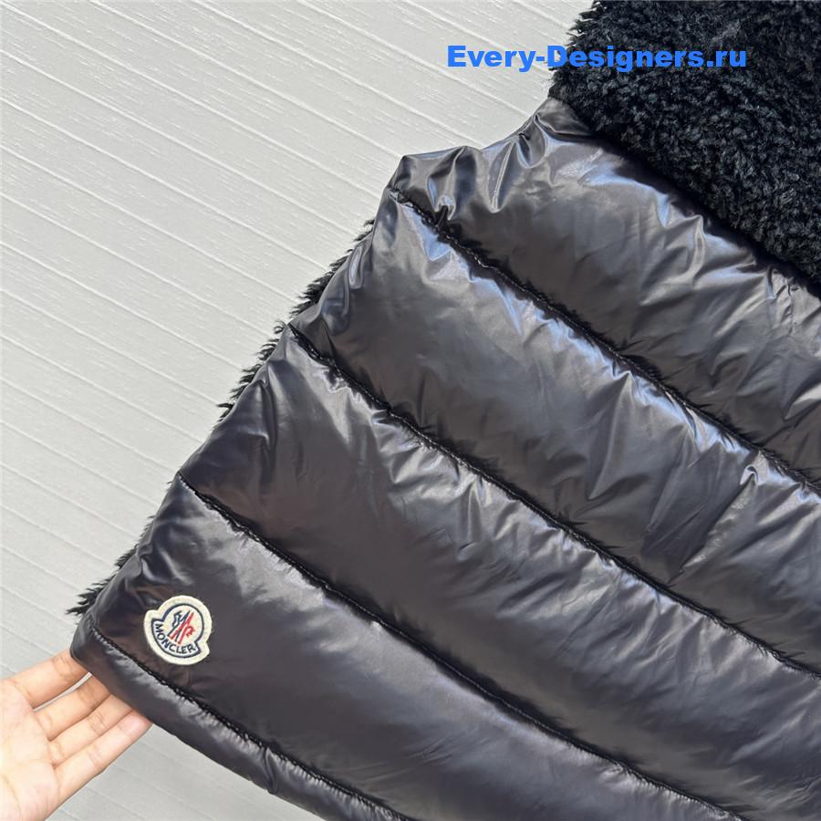 Moncler Black Planeze Teddy Down Vest