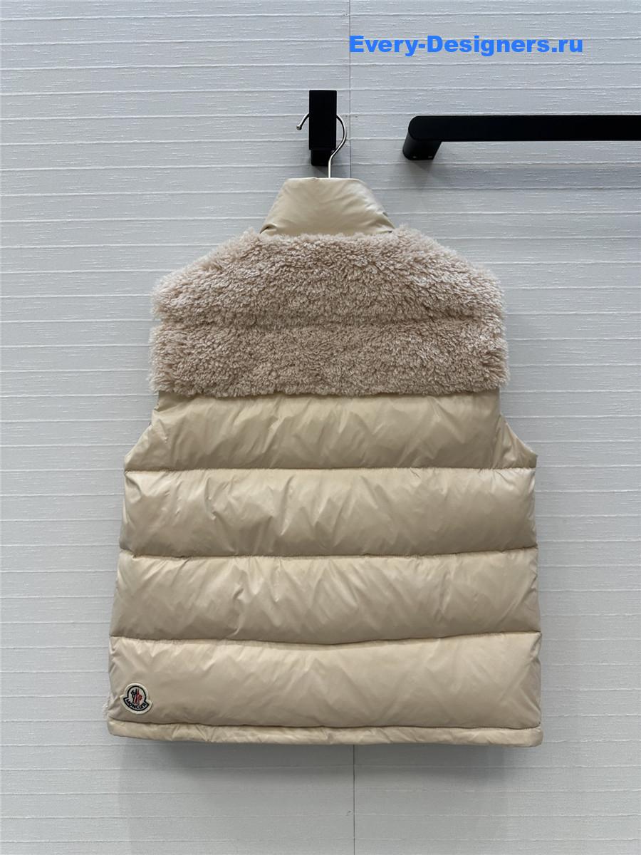 Moncler Brown Planeze Teddy Down Vest