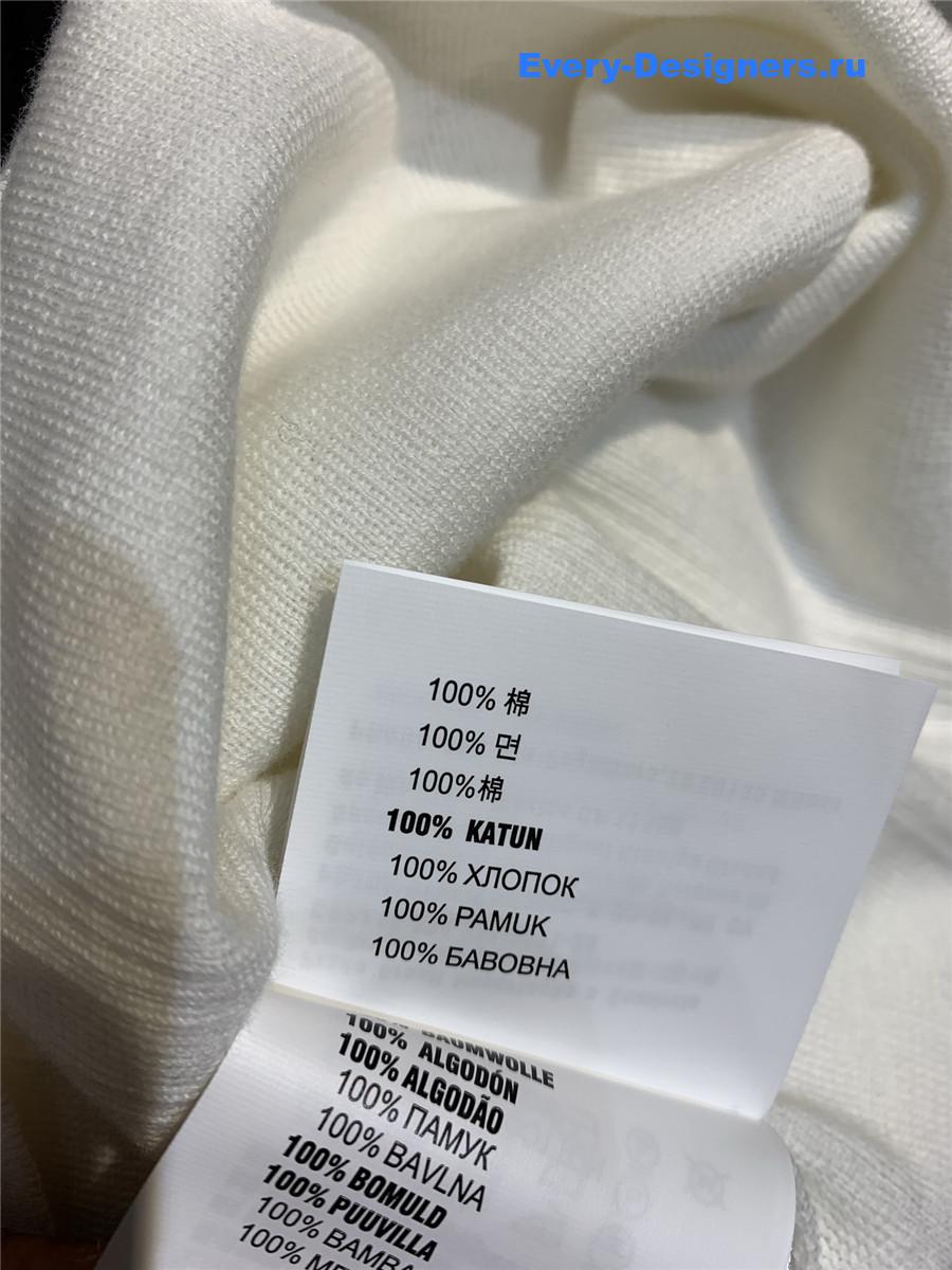 Miu Miu White Crew Neck Knit Top