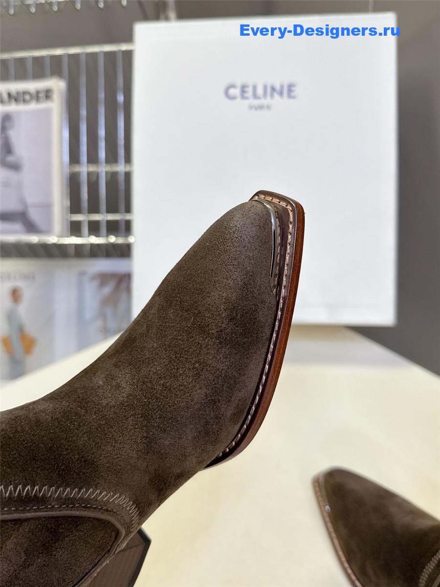 Ce1i*e brown suede knee-high boots