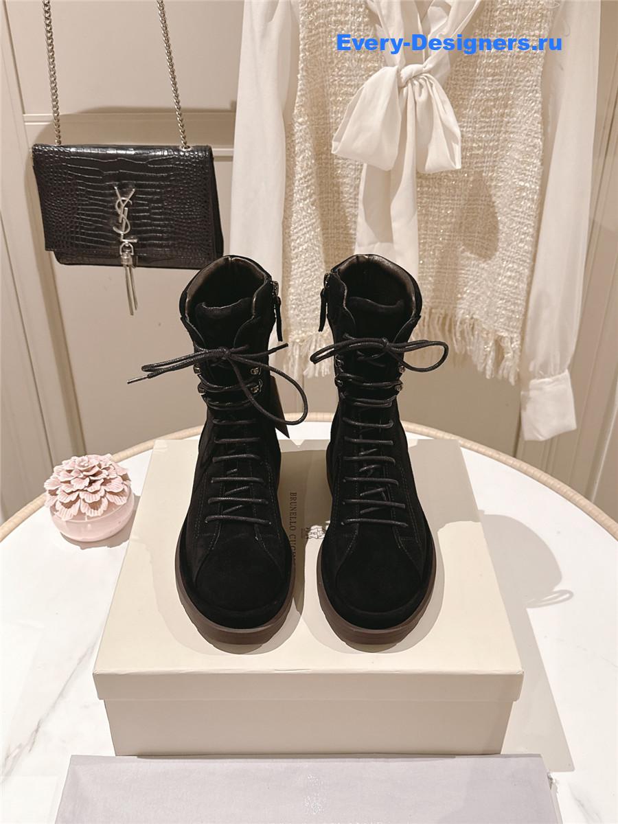 BC Bead-Embellished Black Suede Ankle Boots