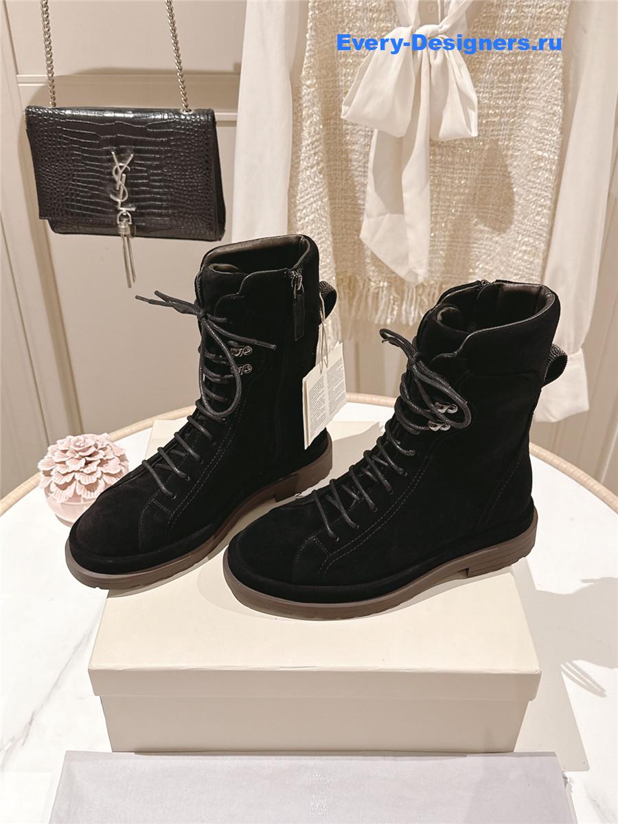 BC Bead-Embellished Black Suede Ankle Boots