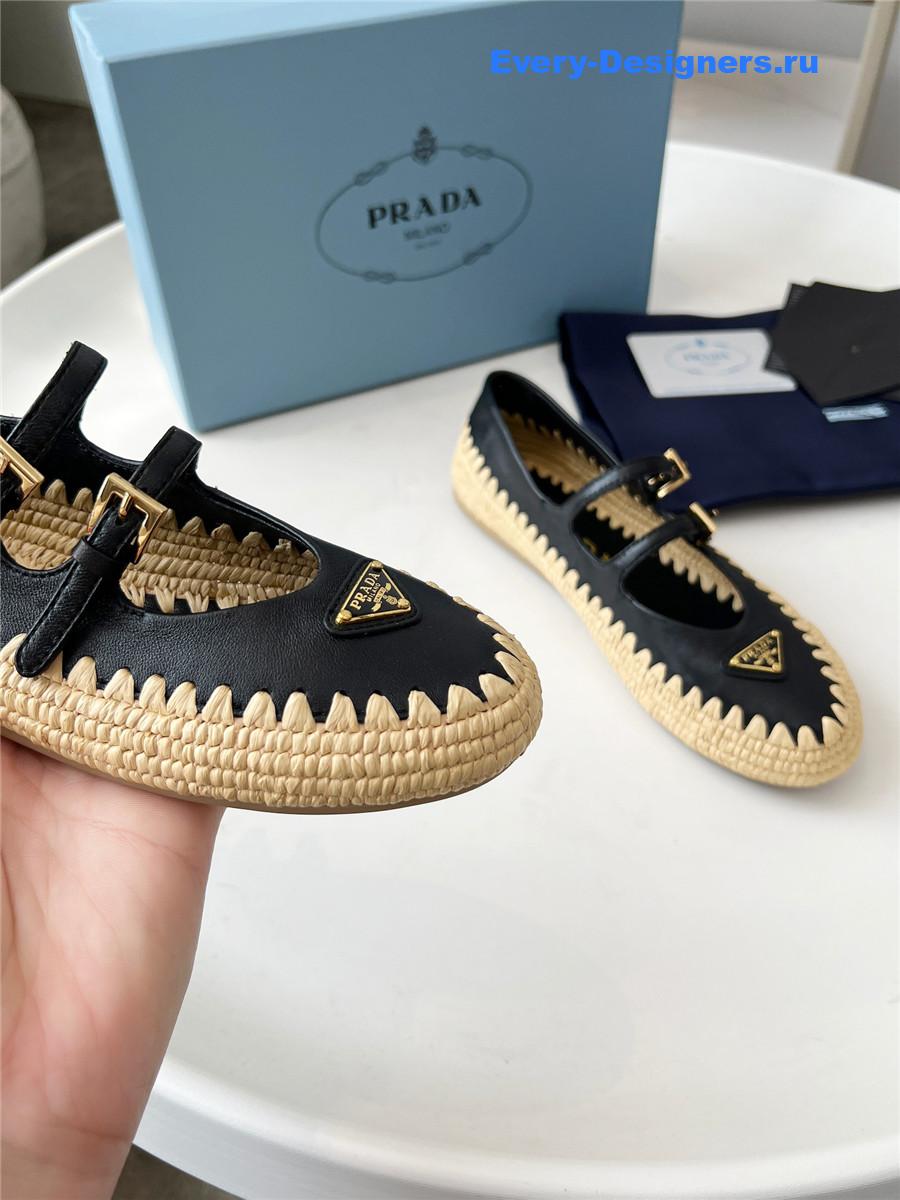 Pra*a black espadrille mary jane