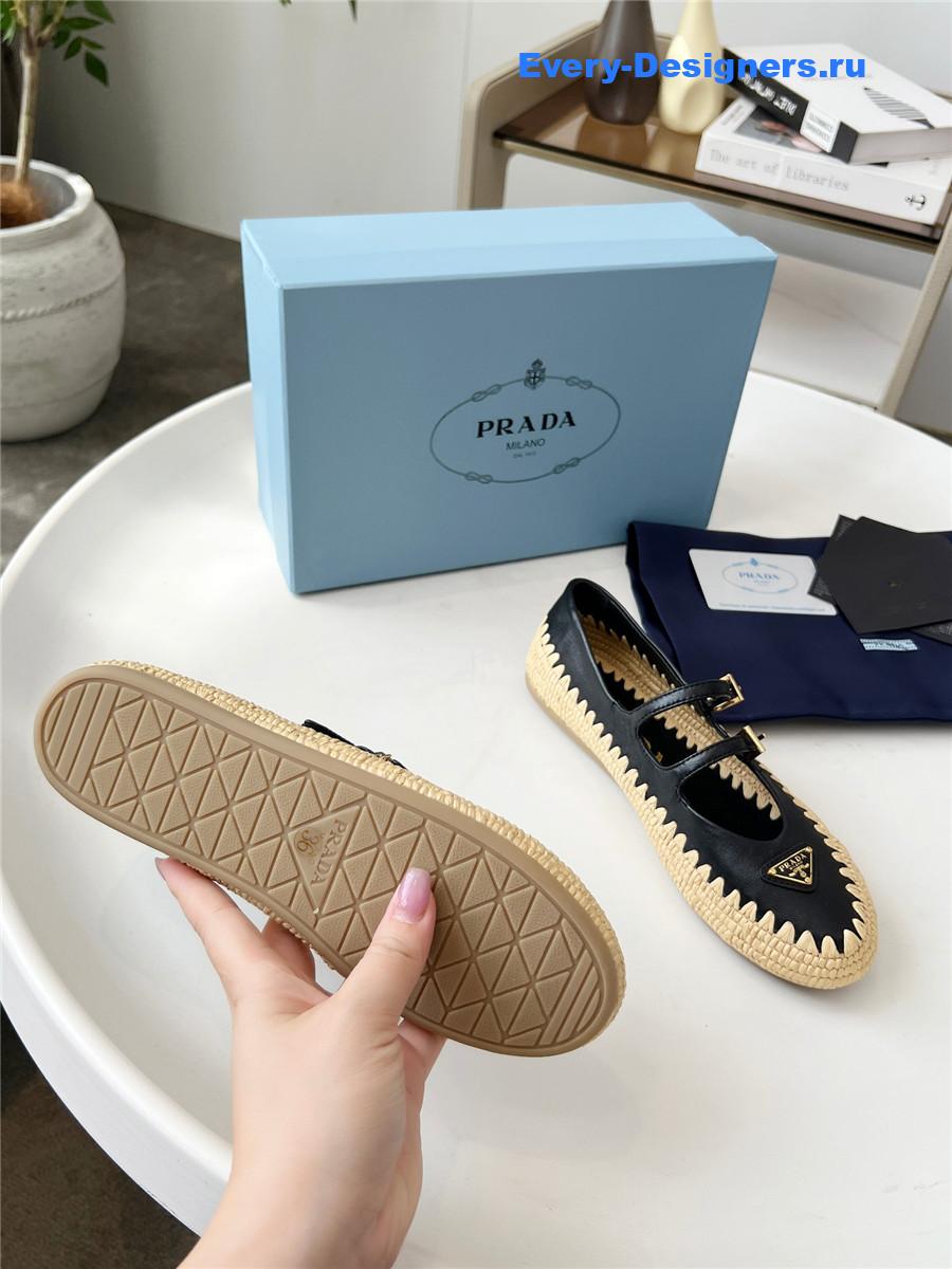 Pra*a black espadrille mary jane