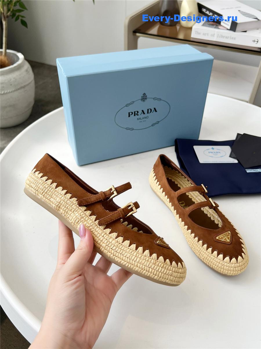 Pra*a brown espadrille mary jane