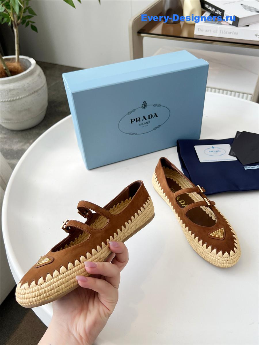 Pra*a brown espadrille mary jane