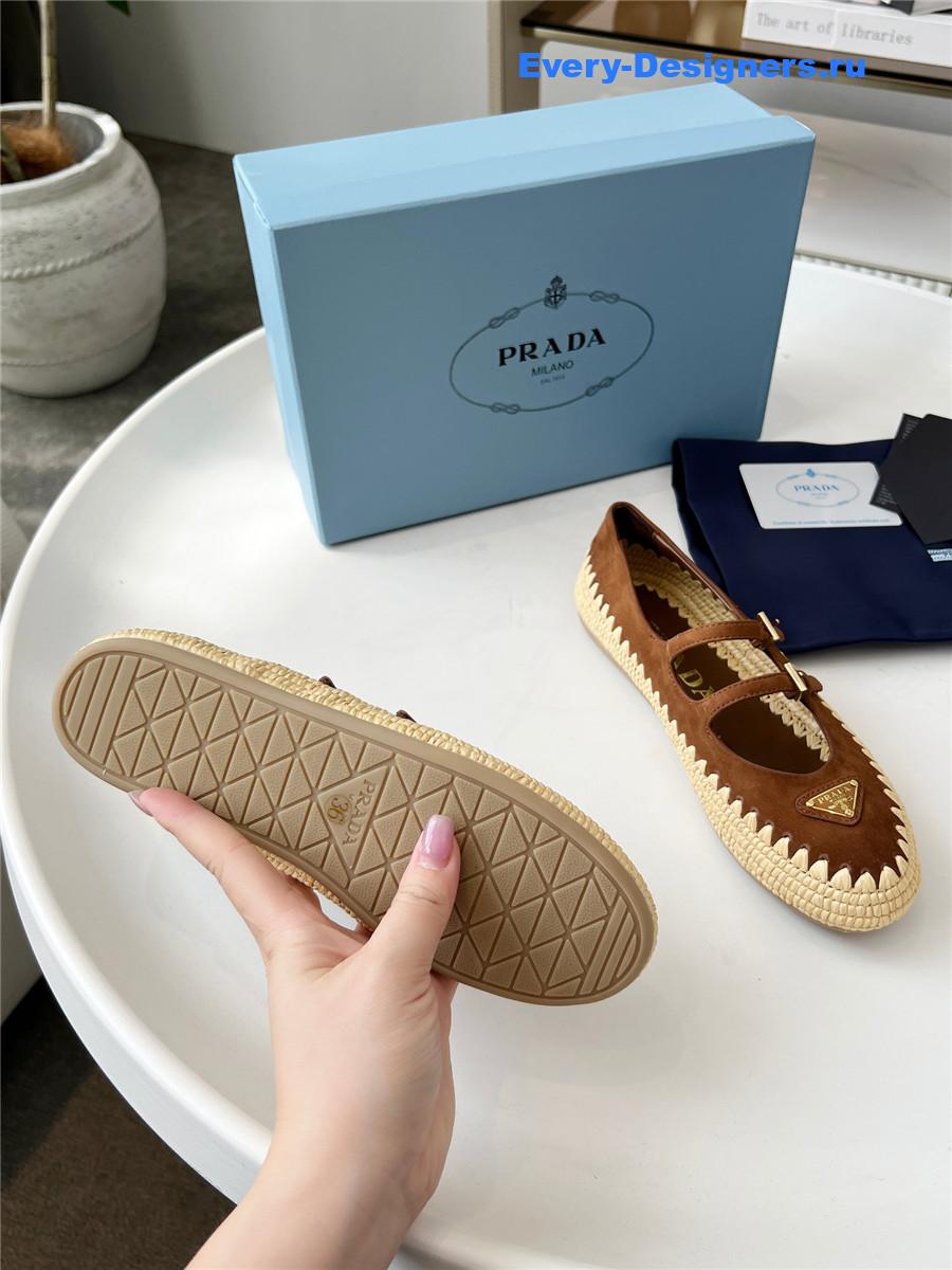 Pra*a brown espadrille mary jane