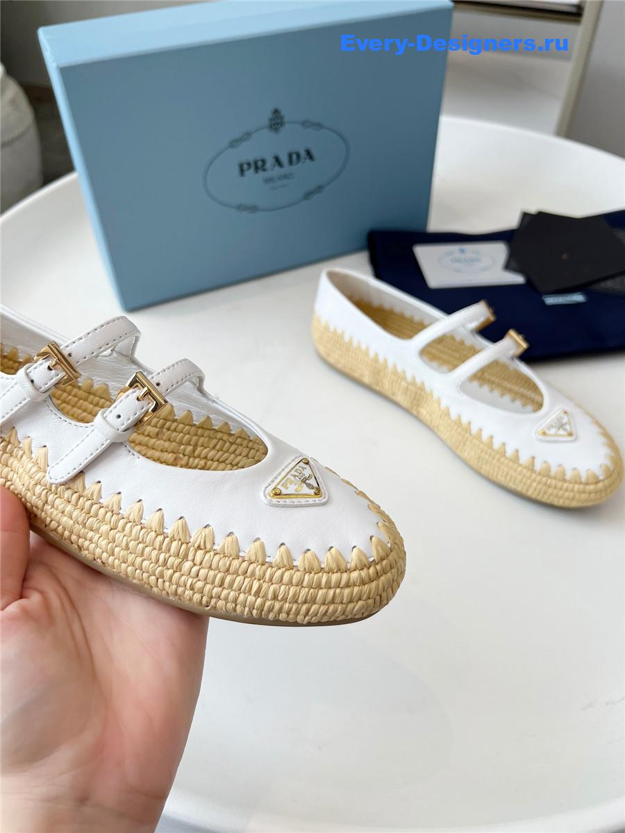Pra*a white espadrille mary jane
