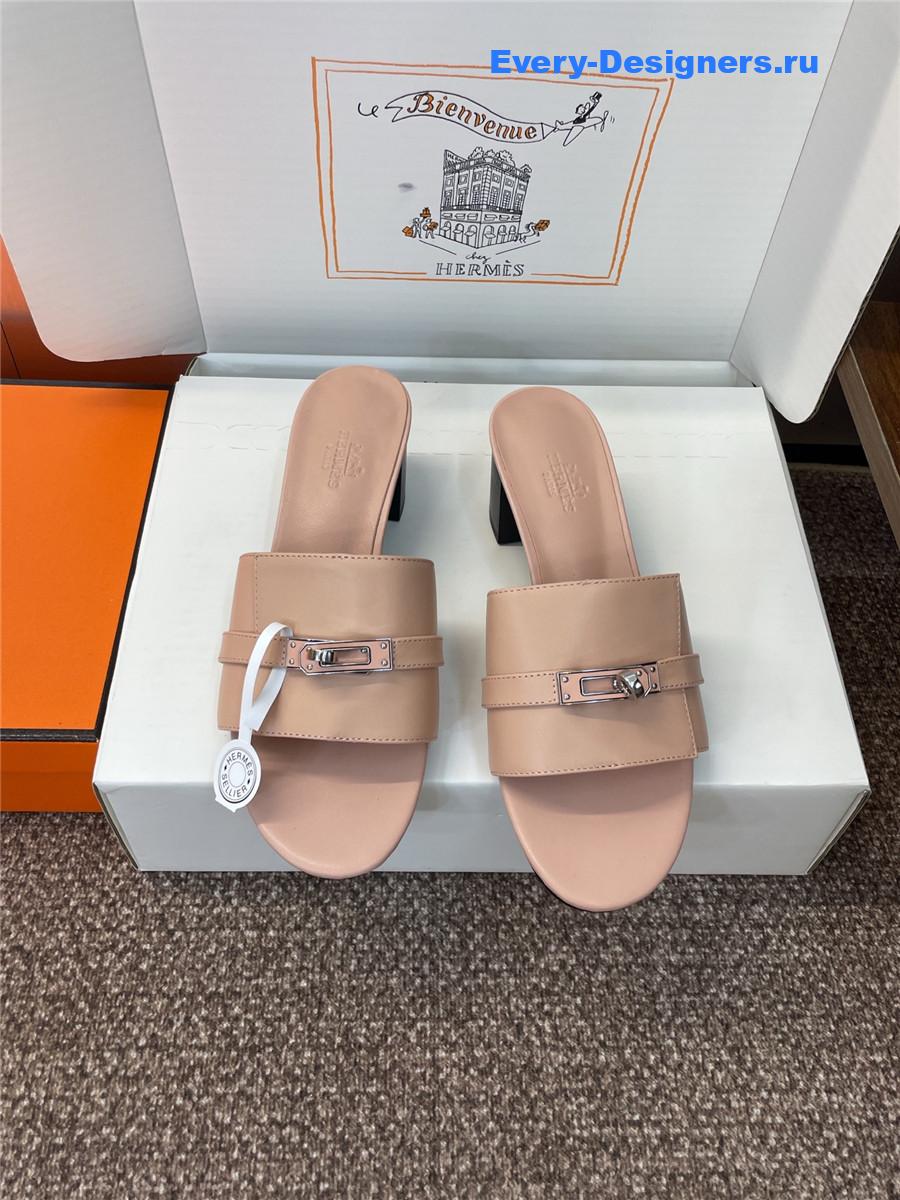 H**me5 gigi 50 brown leather slides