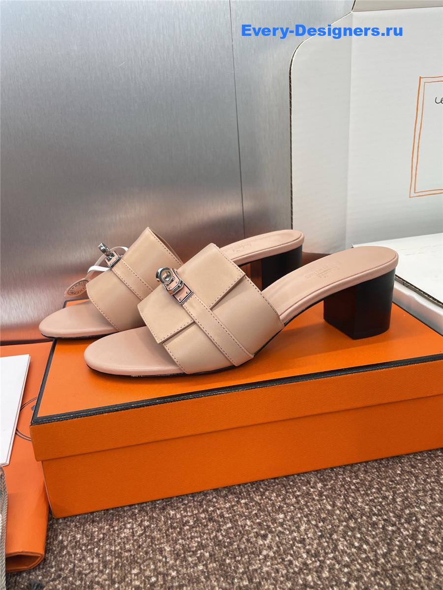 H**me5 gigi 50 brown leather slides