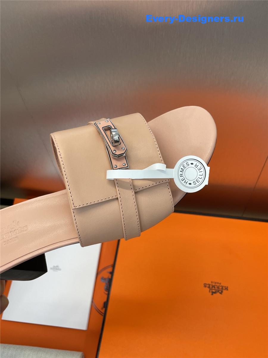 H**me5 gigi 50 brown leather slides